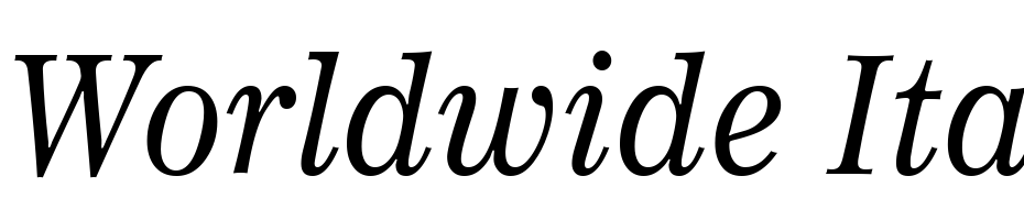 Worldwide Italic Yazı tipi ücretsiz indir